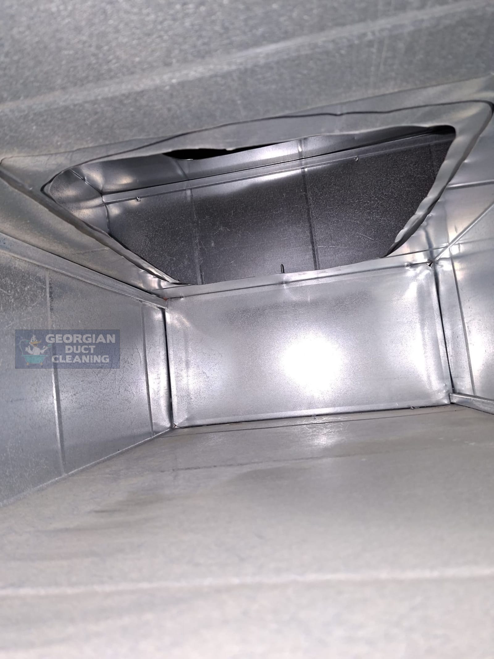 Clean duct after cleaning